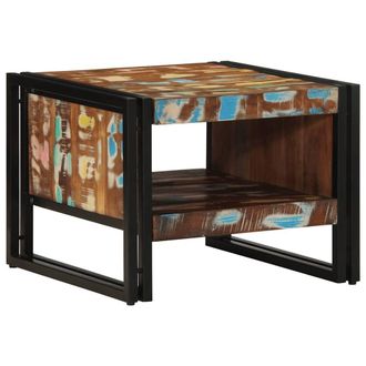 Berkfield Home Durable Coffee Table Multicolour 50x50x38 cm Solid Wood Reclaimed | Size: 50 x 50 x 38 cm