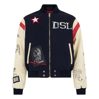 Diesel Varsity Jacket - Dames - Jassen - Veelkleurig - Maat: M Wol