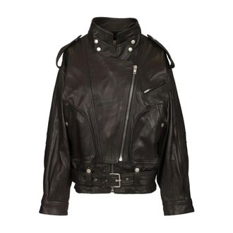 Isabel Marant Farza Leather Jacket - female - Isabel Marant - Leather Jackets - Black - XS - Jackets