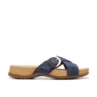 Clarks Reileigh May in Blue Nubuck