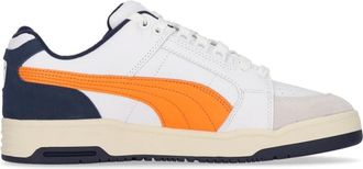 Puma Retro Lage Sneaker Wit/Oranje - Heren - Sneakers - Veelkleurig - 46 EU - Leer - Schoenen