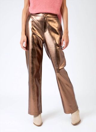 Ange Straight-Leg Trousers In Bronze