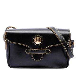 Fendi Pre-owned Leren Crossbody Tas - Dames - Pre-owned - Zwart - Maat: ONE Size Leer
