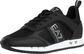 Emporio Armani Mesh Logo-Sneakers, Zwart
