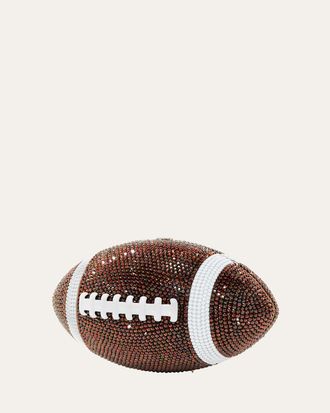 Judith Leiber Crystal Football Minaudiere Bag