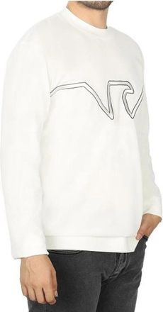 Emporio Armani Sweaters - Heren - Sweatshirts - Wit - XL - Katoen - Hoodies & sweatvesten