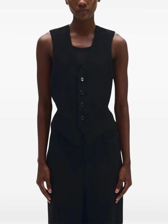 Ann Demeulemeester Tiuku vest - women - Silk/Viscose - 38 - Black