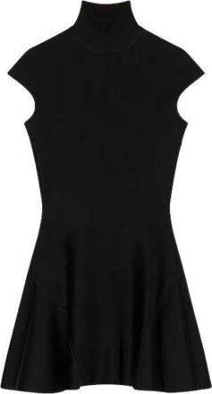 Givenchy Mini-jurk met uitlopende rok - Dames - Korte kleedjes - Zwart - S - Wol - Kleedjes