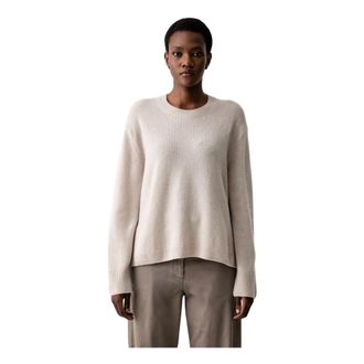 Marc O'Polo Ronde hals trui - Dames - Truien - Beige - Maat: S Wol