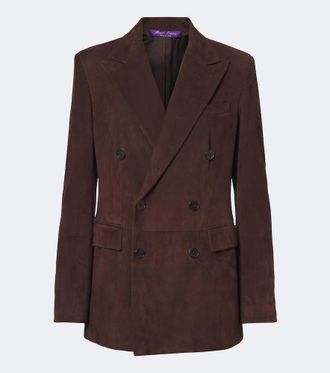 Ralph Lauren Collection Ramona double-breasted suede blazer