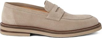Brunello Cucinelli Mocassini in pelle scamosciata - Toni neutri