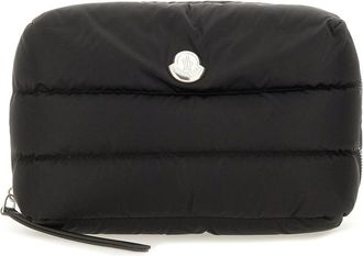 Moncler Womens Wash Bag Caradoc Quilted Black Polyamide