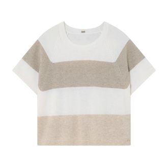 Gustav Truien & Vesten, Dames, Beige, S, Ronde hals gebreid