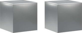 vidaXL Soporte De Plantas 2 Pcs Plateado 40 X 40 X 40 Cm Vidaxl