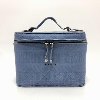 Dior Blue Canvas Vanity Bag (Pre-Owned)