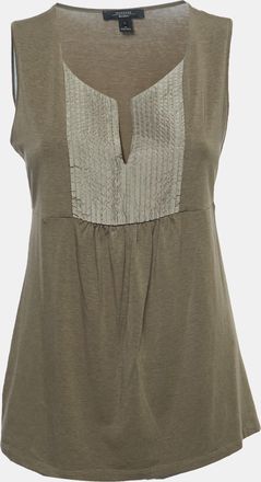 Max Mara Brown Knit Sleeveless A-Line Top