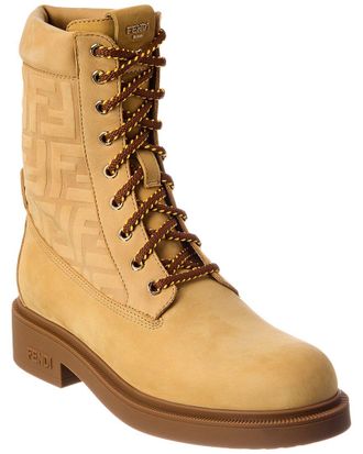 Fendi Fendi Filo Leather Combat Boot