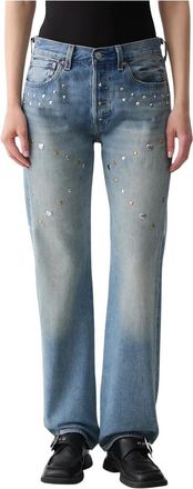 Levi's Straight Jeans - Dames - Regular Fit Jeans - Blauw - W33 L32 - Jeans