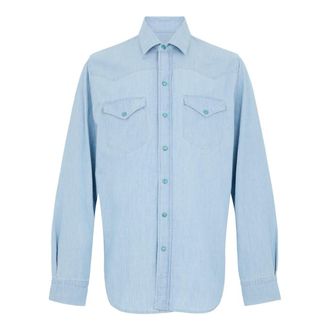 CHESAPEAKE'S Denim Shirts, male, Blue, Size: L Denim Celeste Shirt Casual Style