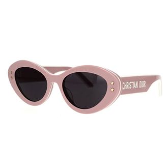 Dior Sunglasses, female, Pink, 53 MM, Butterfly Style Sunglasses with Gold Stars