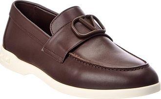 Valentino Vlogo Leather Loafer