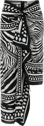 Blumarine Printed Twill Skirt