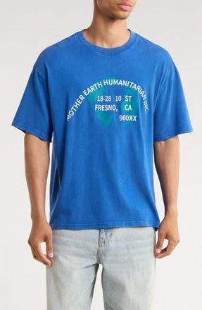 PacSun Earth Cotton Graphic T-Shirt in Blue at Nordstrom Rack, Size X-Large