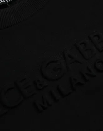 Dolce & Gabbana Cotton-Blend Crewneck Sweatshirt - Black