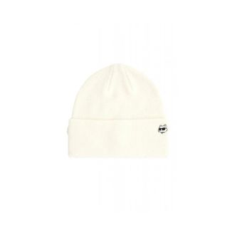 Karl Lagerfeld Ikon Beanie - unisex - Hoeden - Beige - ONE Size - Wol - Accessoires