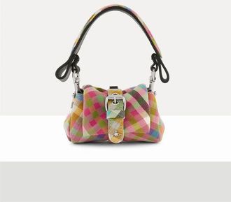 Vivienne Westwood Hazel Treasure Charm Handbag Heather Check Multi