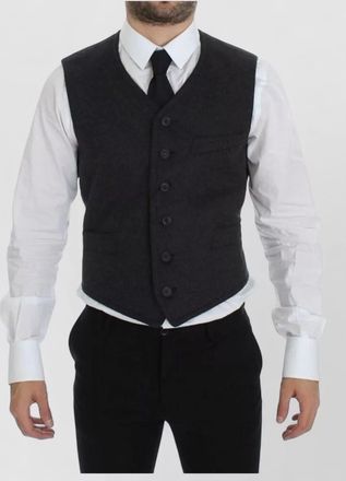Dolce & Gabbana wool blend v-neck waistcoat