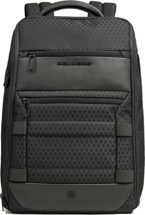 Piquadro Modulaire 2-in-1 Reis Laptop Rugzak 15-6 - Heren - Rugzakken - Groen - ONE Size - Leer - Tassen