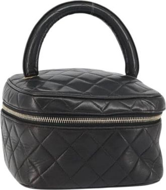 Chanel Pre-owned Leren Handtas - Dames - Vintage Handtas - Zwart - ONE Size - Leer - Vintage