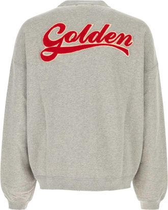Golden Goose Mens Melange Grey Cotton Oversize Sweatshirt Allmelgra Exterior: Felpe Sweater