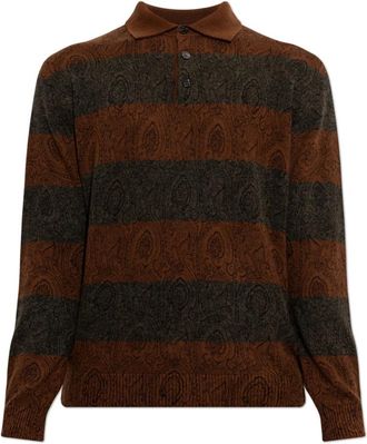 Etro Truien - Heren - V-hals truien - Bruin - L - Truien & Vesten