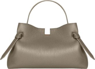Yuzefi Pebble Grain Leather Taupe Tas - Dames - Handtassen - Beige - ONE Size - Tassen