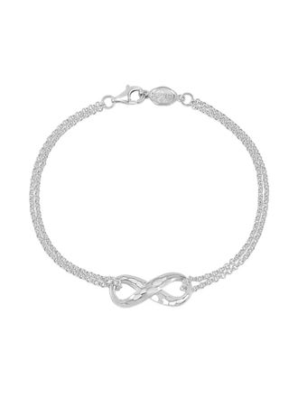 Dower & Hall Entwined Infinity double-chain bracelet - Silver