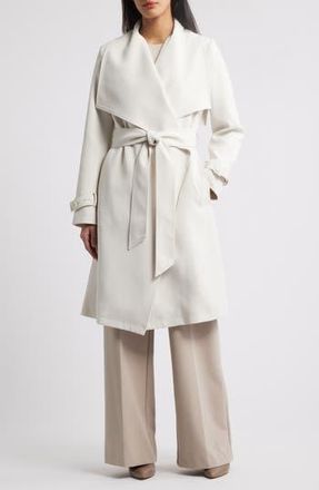 Max Azria Belted Trench Coat in Marshmallow at Nordstrom Rack, Size Small