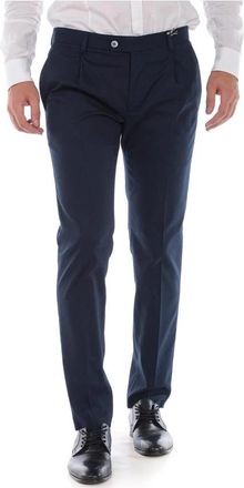 Daniele Alessandrini Jeans - Heren - Nette broeken - Blauw - M - Katoen - Broeken