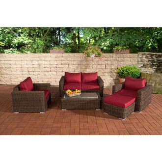 Clp Set di 9 copricuscini Madeira 2-1-1 / Tramonto / Bilbao rosso rubino
