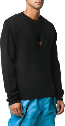 Bottega Veneta V-Neck Knit Sweater - Black