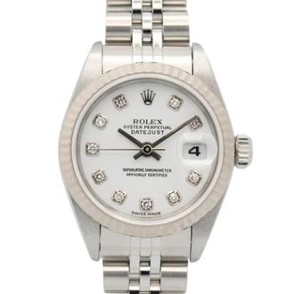 Rolex Pre-owned Vintage Datejust 26mm Polshorloge - Dames - Vintage Horloges - Wit - ONE Size - Vintage