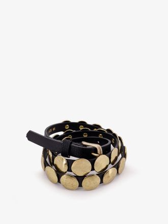Golden Goose Womens Trinidad Leather Belt Black Cow