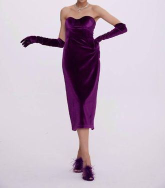 Gigii's Carmen Dress In Velvet Purple