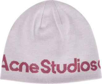 Acne Studios Gorro de punto de lana - Accessories - Mujer - P&uacute;rpura - ONE SIZE