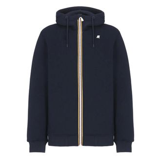 K-Way Hoodies & sweatvesten, Heren, Blauw, XL, Polyester, Hoodie met ritssluiting