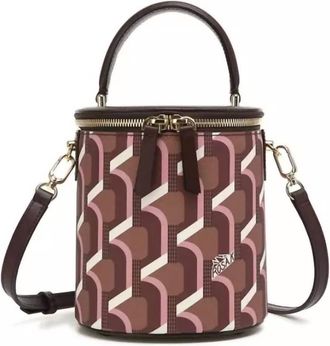 Rosa.K Womens Vanity Monogram Tote Bag In Rose Cognac