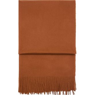 Mango Fringe Scarf in Caramel at Nordstrom