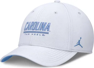 Nike Jordan Mens North Carolina Sideline Rise Jordan Brand Dri-FIT College Hat in White | JC3A00LANCN-559