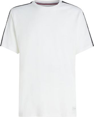 Tommy Hilfiger Heren-T-shirt met logo, normale pasvorm en korte mouwen (Ecru)